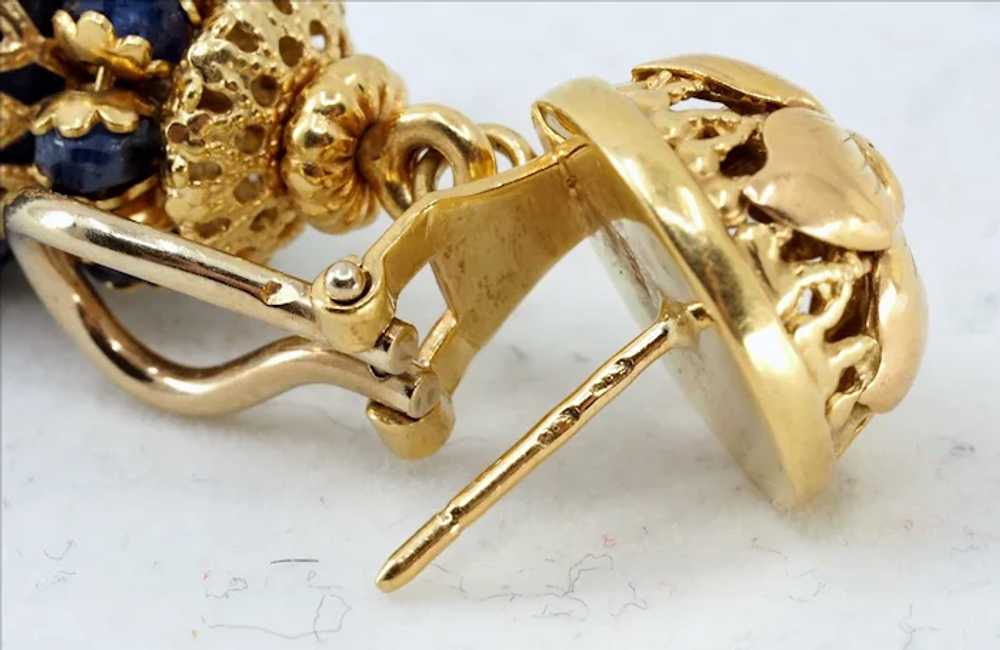 RESERVED 18K solid gold Etruscan revival drop ear… - image 5