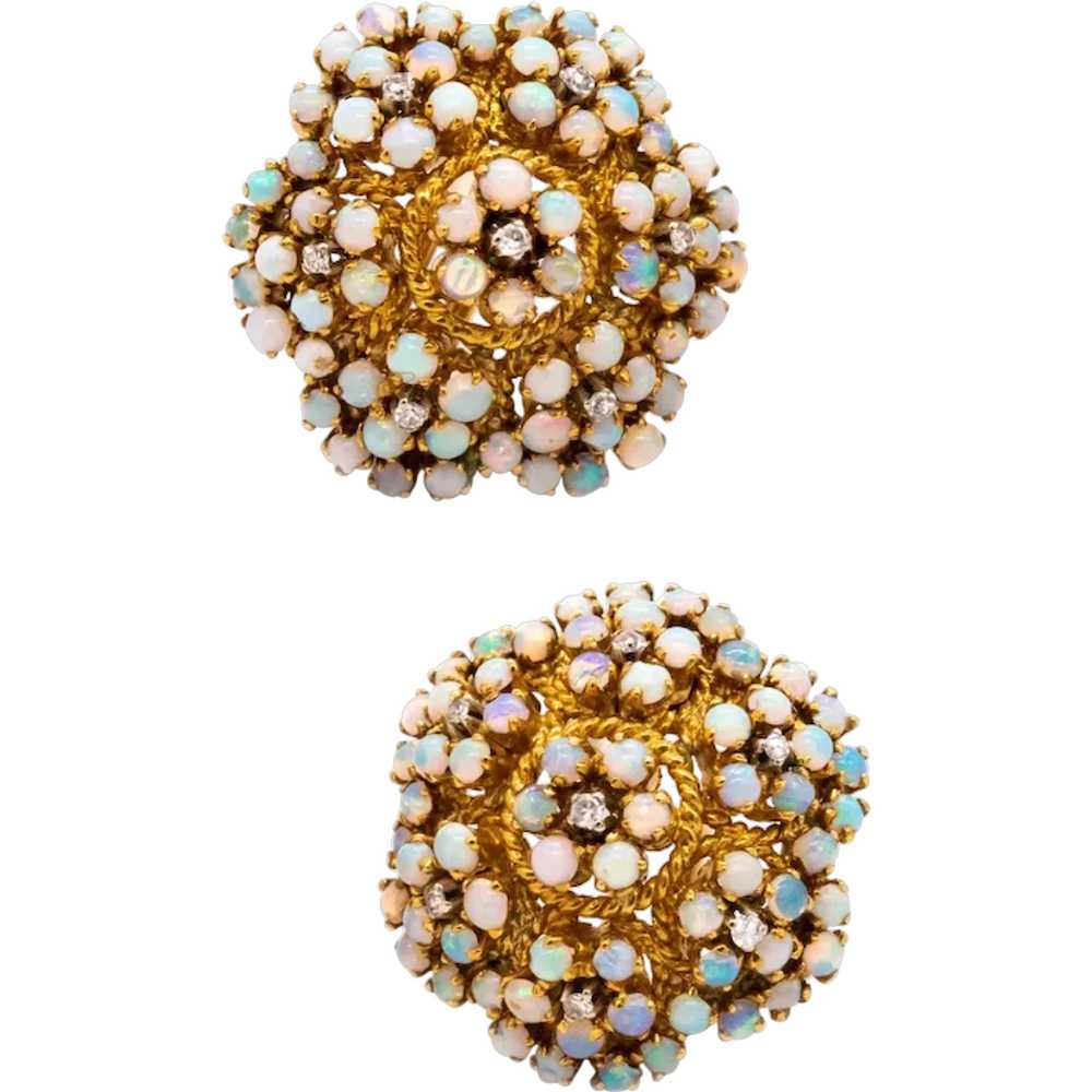 Spritzer & Furhmann 1960's vintage earrings in 18… - image 1