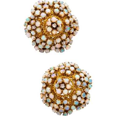 Spritzer & Furhmann 1960's vintage earrings in 18… - image 1