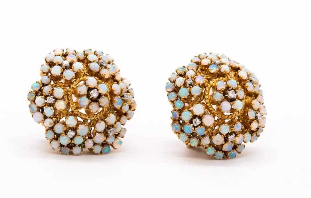 Spritzer & Furhmann 1960's vintage earrings in 18… - image 2