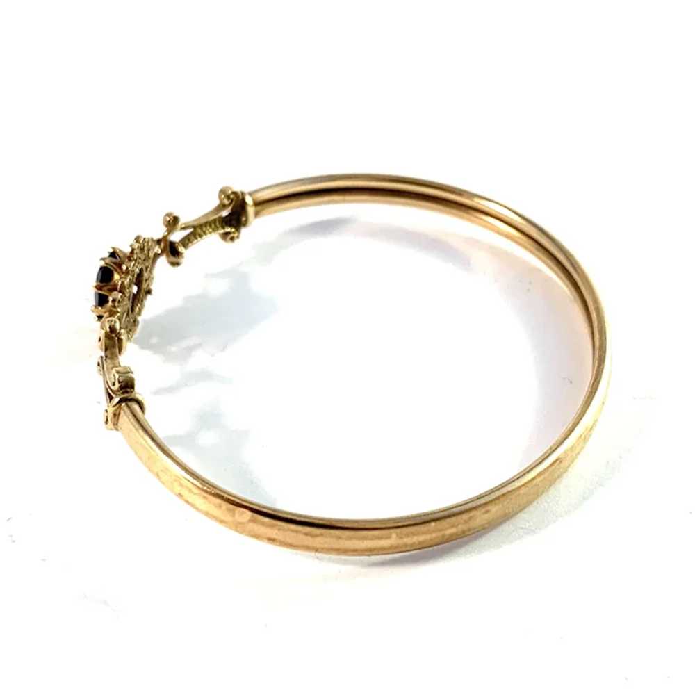 Edwardian Antique 9k Gold Garnet Bracelet. - image 2