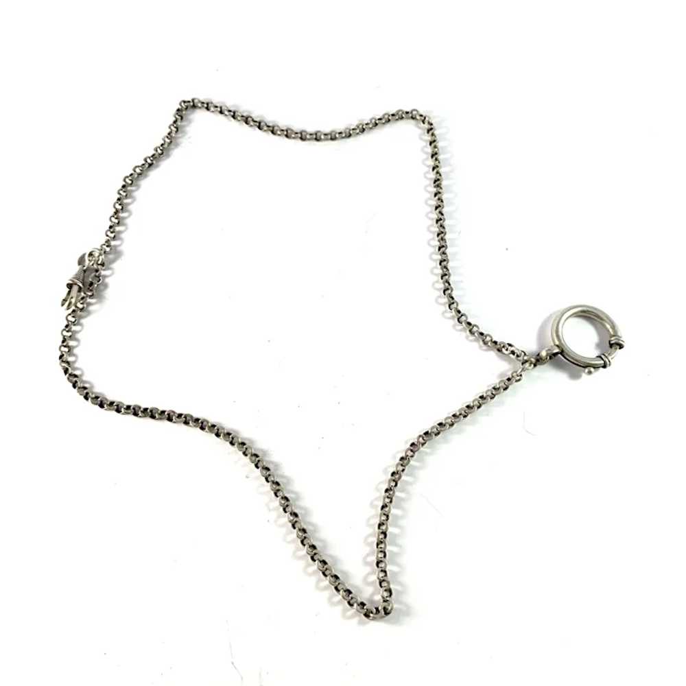 Sweden c 1930s Solid Silver Pocket Watch Chain. - image 3