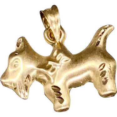 A sweet 14k Scottie dog charm.