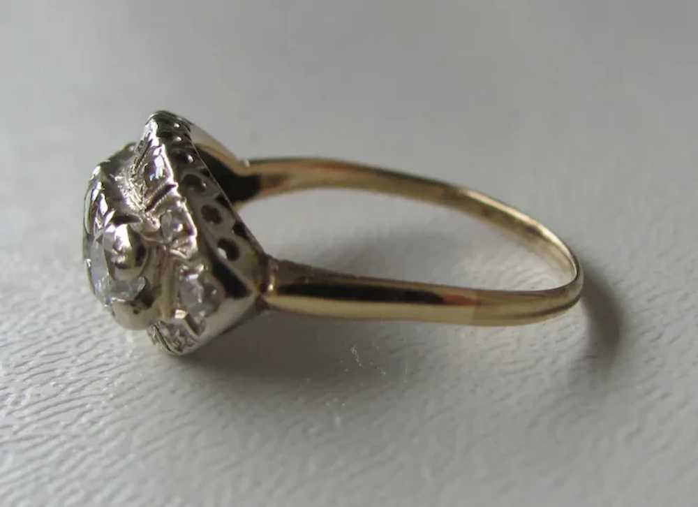 Antique 14K Gold Diamond Ring Circa 1930's 1.35cts - image 8