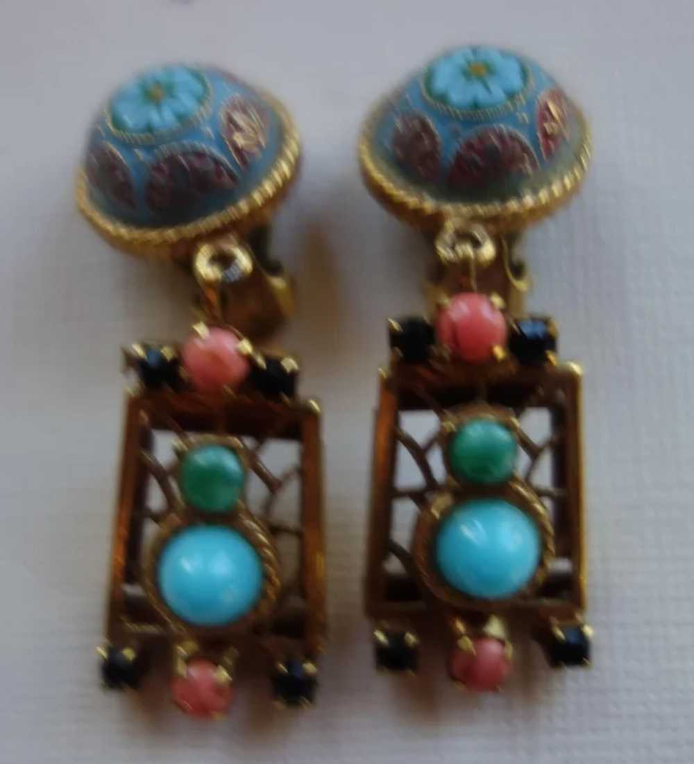 JULIANA D&E Moroccan Matrix Brooch Earrings Set - image 4