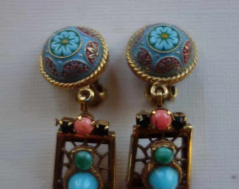 JULIANA D&E Moroccan Matrix Brooch Earrings Set - image 5