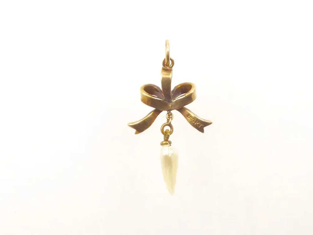 Antique Lavalier with Pearls - image 3