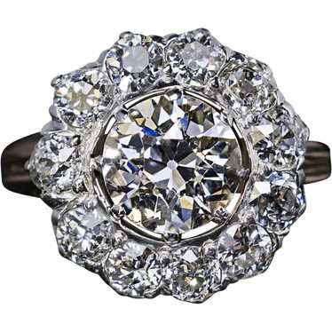 Antique 19th Century Russian 3 Ct Diamond Engageme