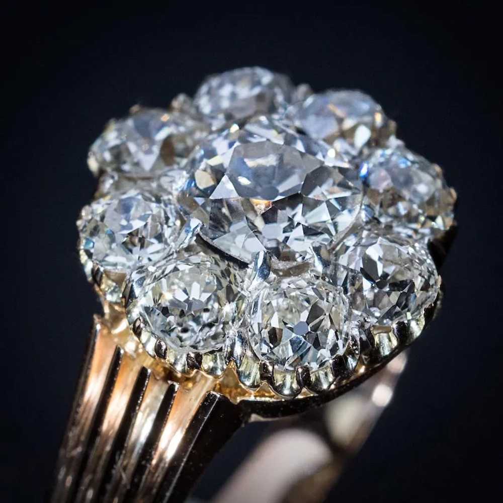 Antique 4.82 Ct Old Mine Cut Diamond Engagement R… - image 4