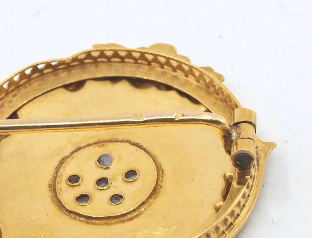 SOLD Antique Victorian era 18K solid gold brooch … - image 6
