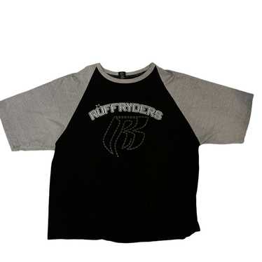 Leather Baseball Jersey - Red Unisex - Ruff Ryders