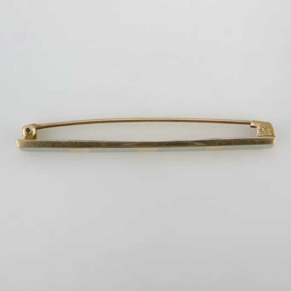 Yellow Gold Enameled Lingerie Pin - image 2