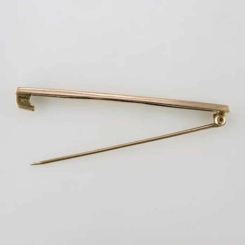 Yellow Gold Enameled Lingerie Pin - image 3