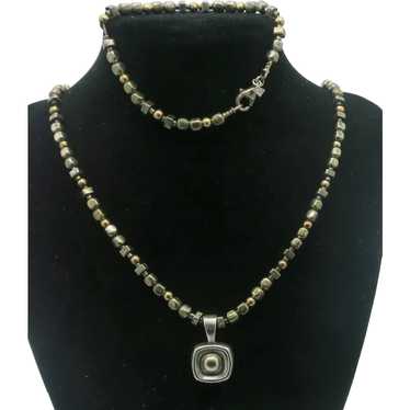Silpada Sterling Silver Multi Color Necklace & Br… - image 1