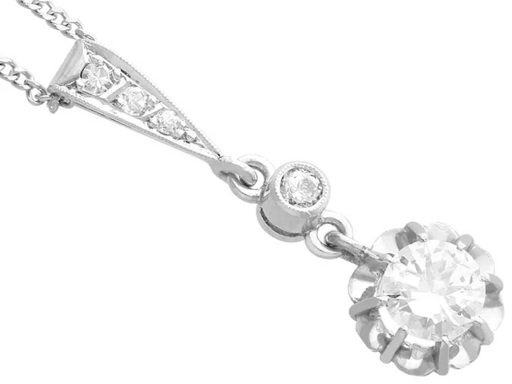 0.53ct Diamond and Platinum Pendant Circa 1935 - image 3