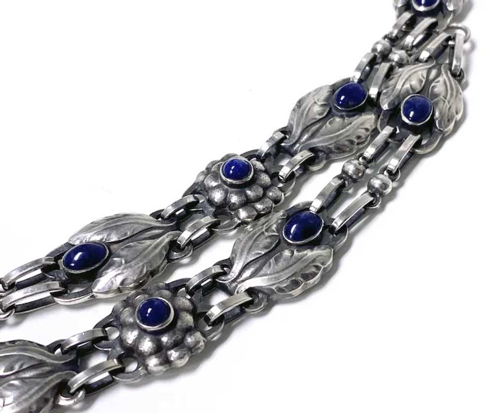 Georg Jensen Lapis Necklace rare double strand C.… - image 6