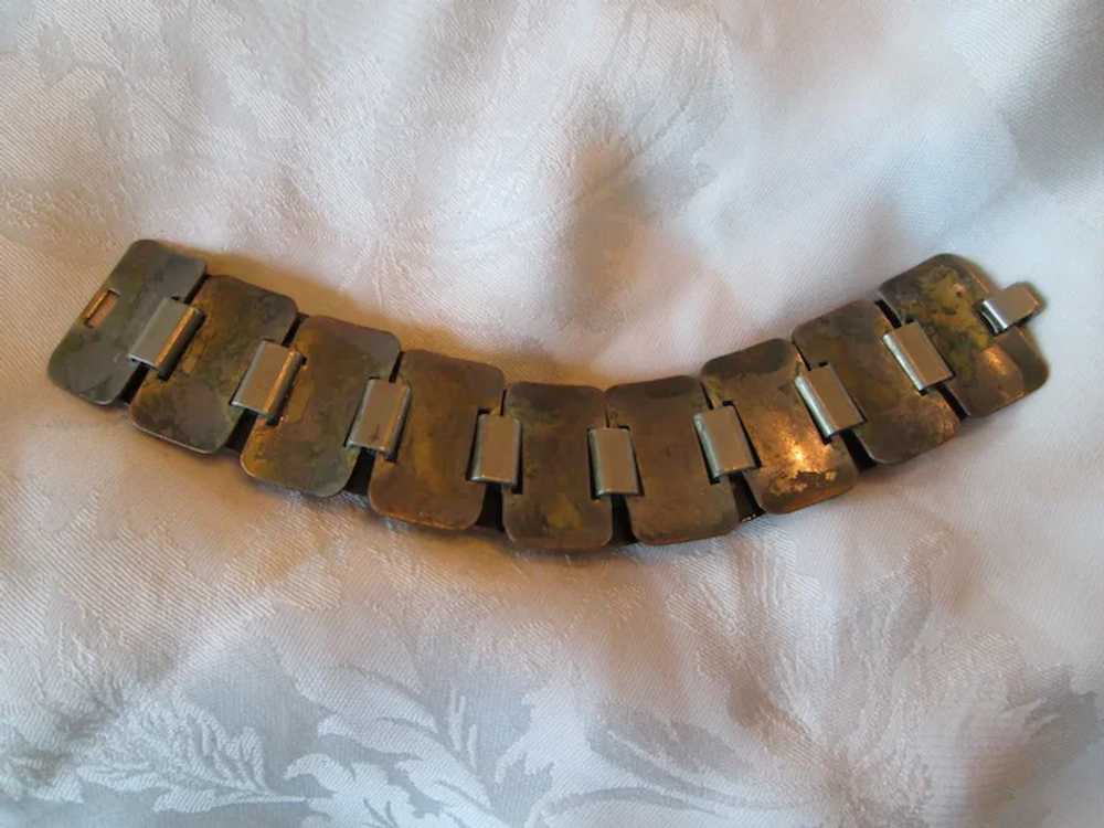 Late '40s Renoir Aluminum Backed Copper Bracelet … - image 4