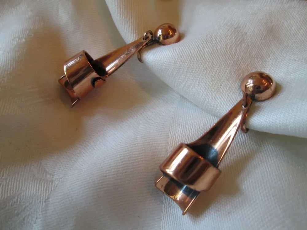 Late '40s Renoir Aluminum Backed Copper Bracelet … - image 9