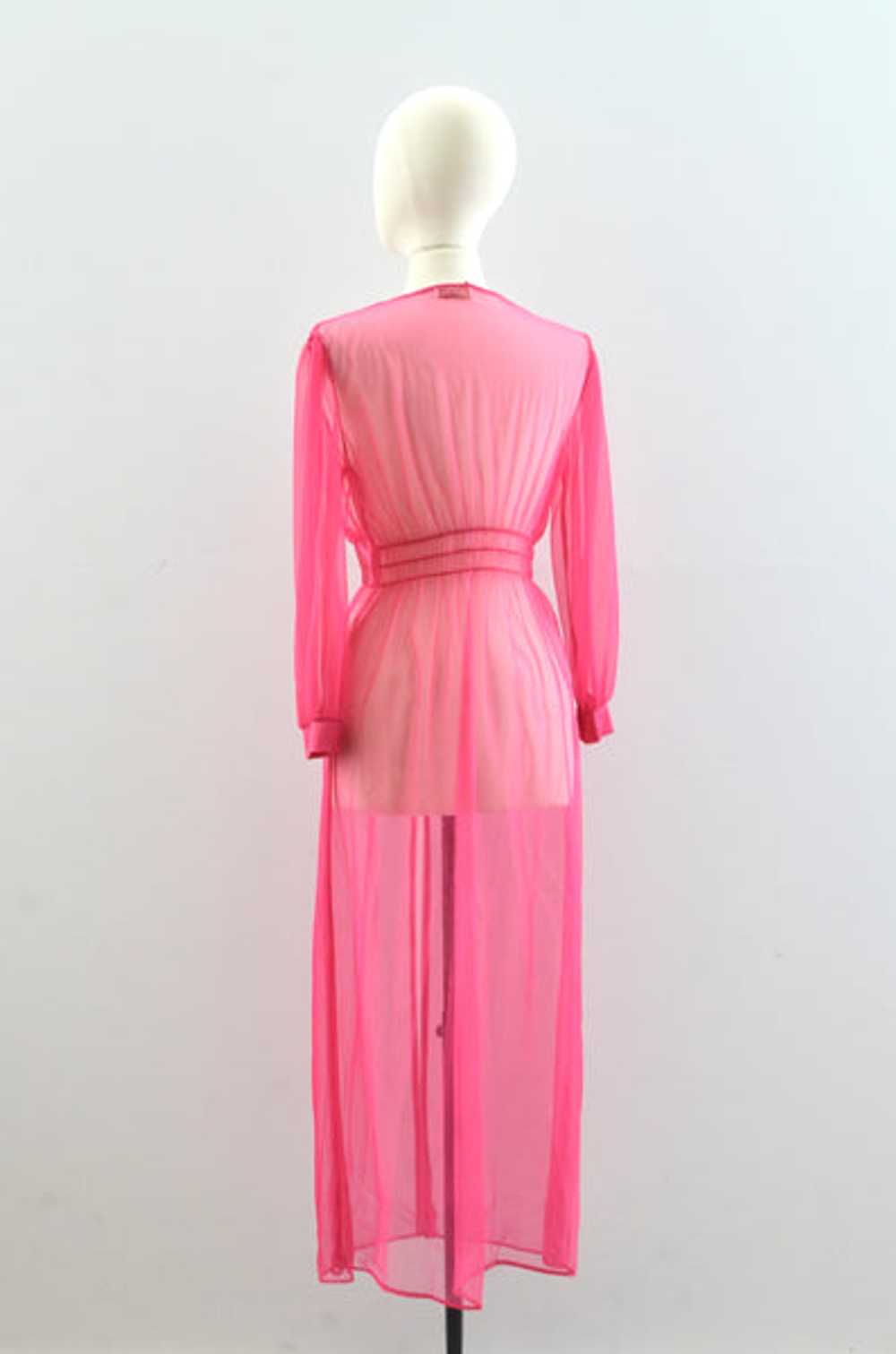 70's Pink Peignoir - image 3
