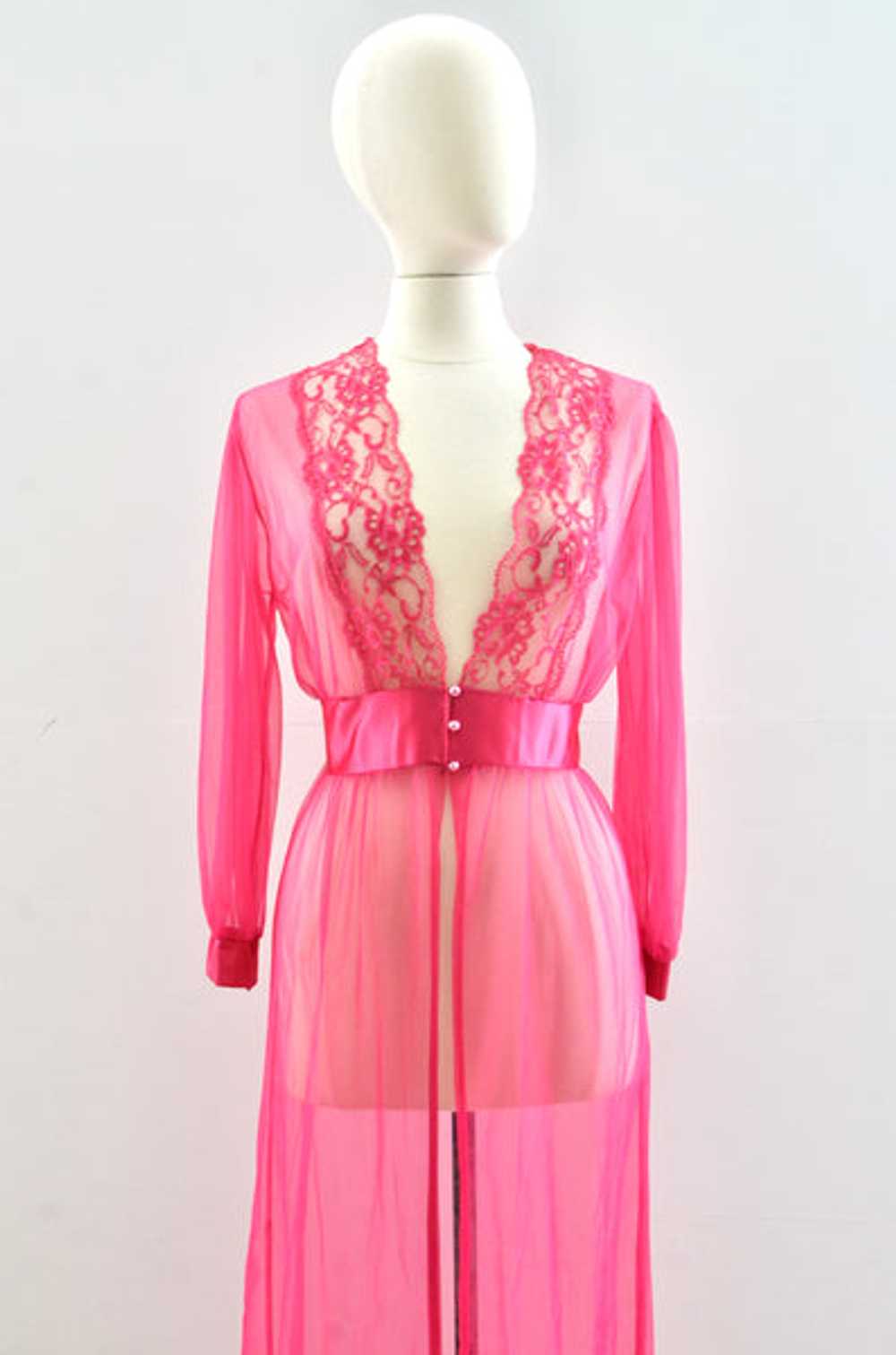 70's Pink Peignoir - image 5
