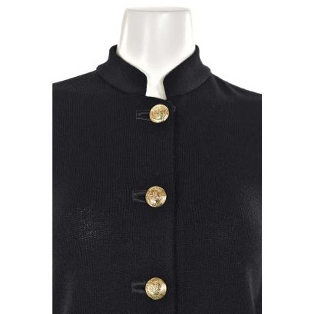 St. John Basics Long Black Jacket w/ Nehru Collar - image 2