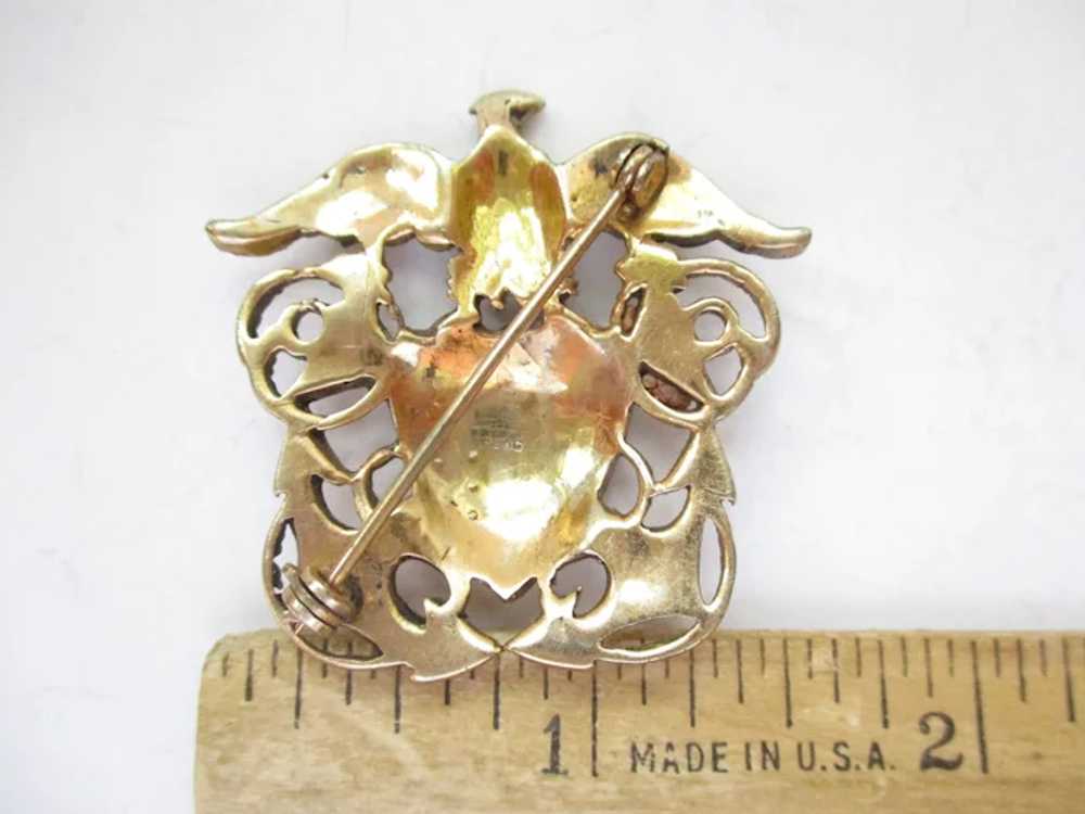 WWII Sweetheart Pin Sterling Eagle Anchors Navy B… - image 11