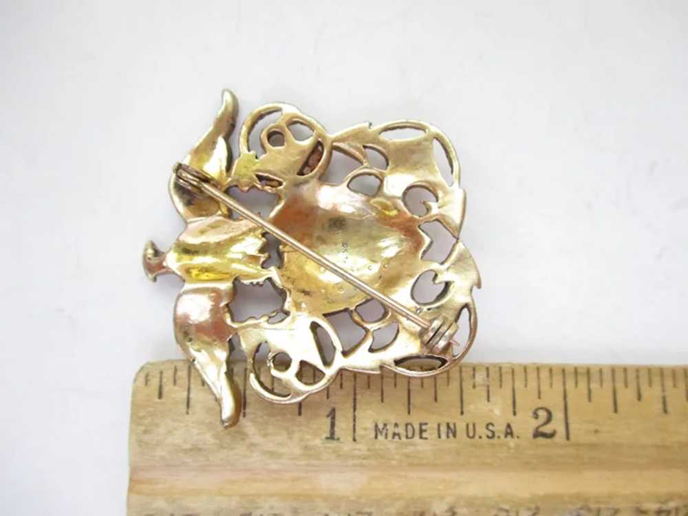 WWII Sweetheart Pin Sterling Eagle Anchors Navy B… - image 12