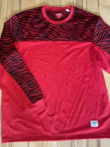 Supreme red zebra pront jersey