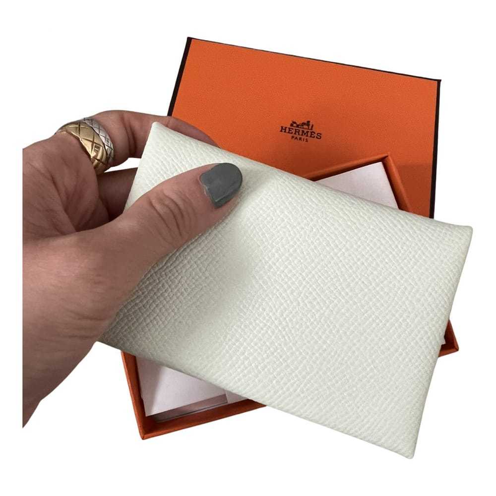 Hermès Bastia leather card wallet - image 2