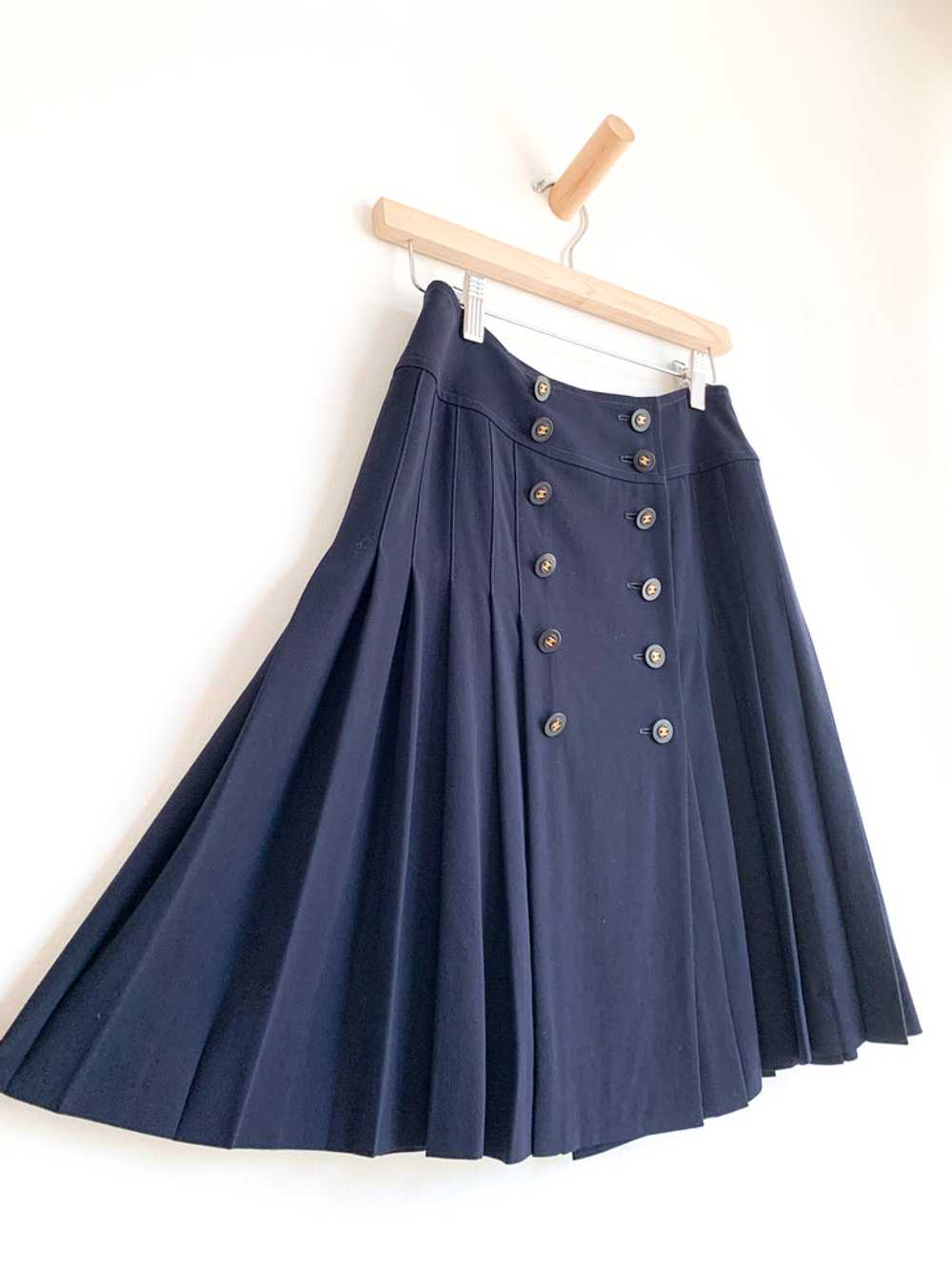 1980’s Chanel Pleated Mini Skirt - image 2
