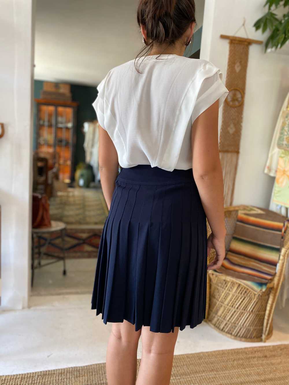 1980’s Chanel Pleated Mini Skirt - image 7