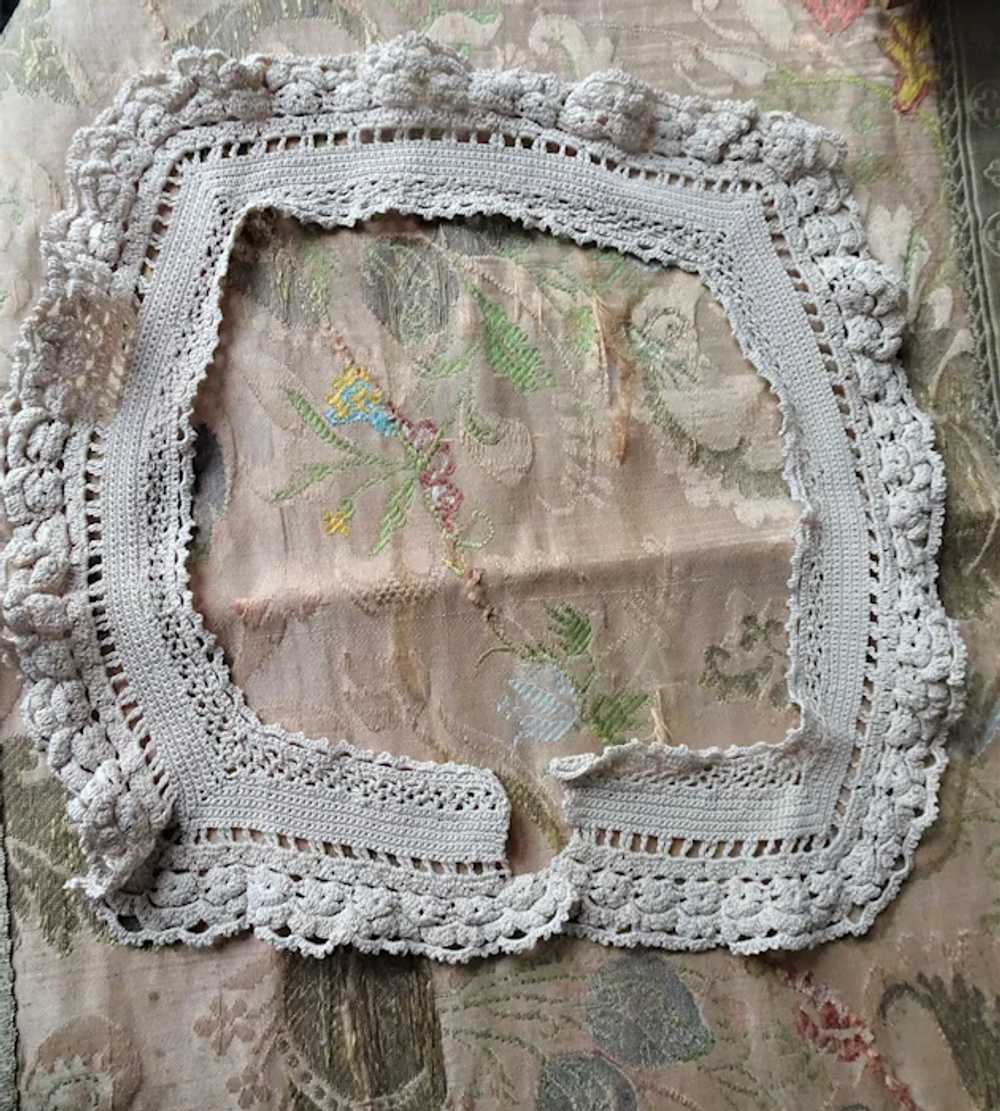 CHARMING Hand Made Lace Collar, Antique Collar, B… - image 3