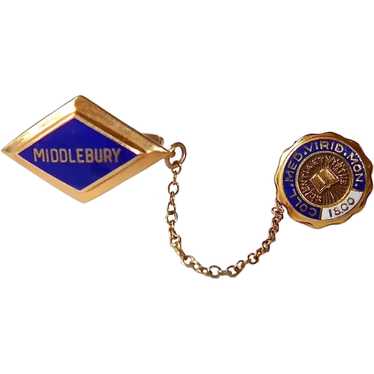 14k & 10k Middlebury College 2pc Pin - image 1