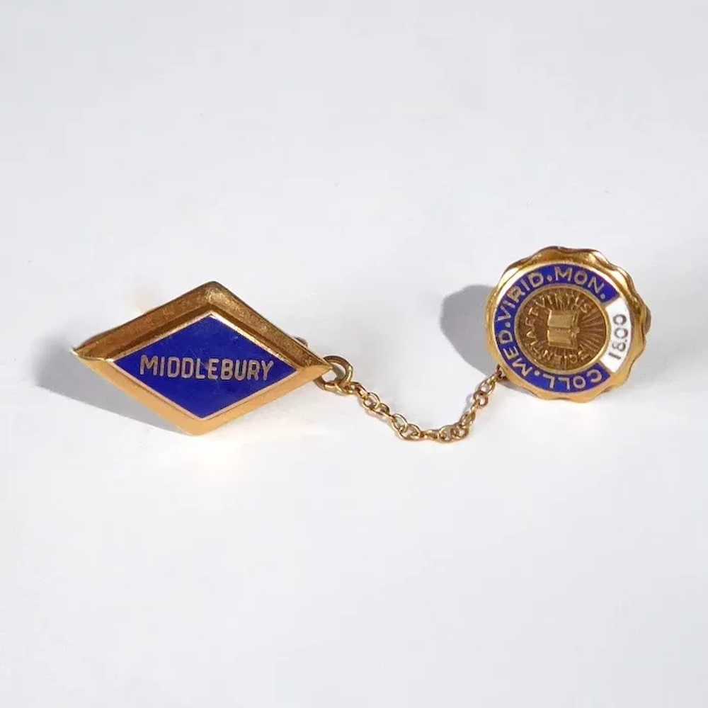 14k & 10k Middlebury College 2pc Pin - image 4