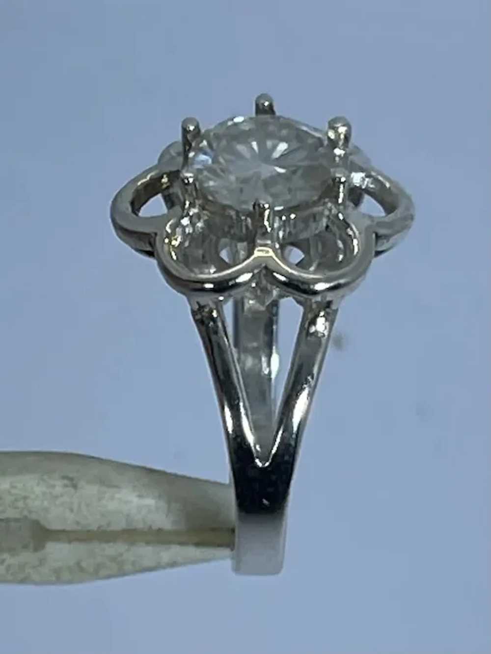 14k Moissanite Ring, Free Resize - image 3