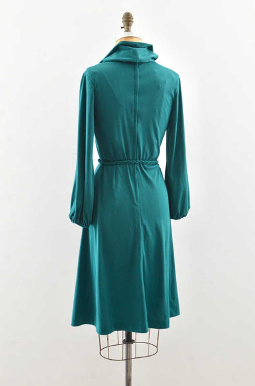 70's Jewel Green Dress - image 3