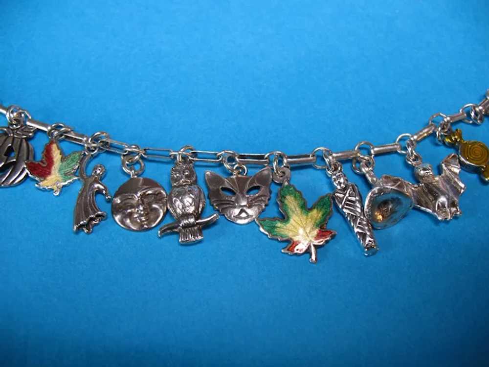 Vintage Sterling Halloween Charm Bracelet #2 - image 3