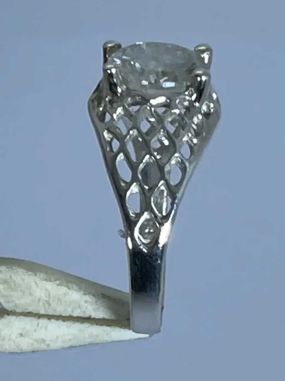 14k Moissanite Ring, Free Resize - image 4
