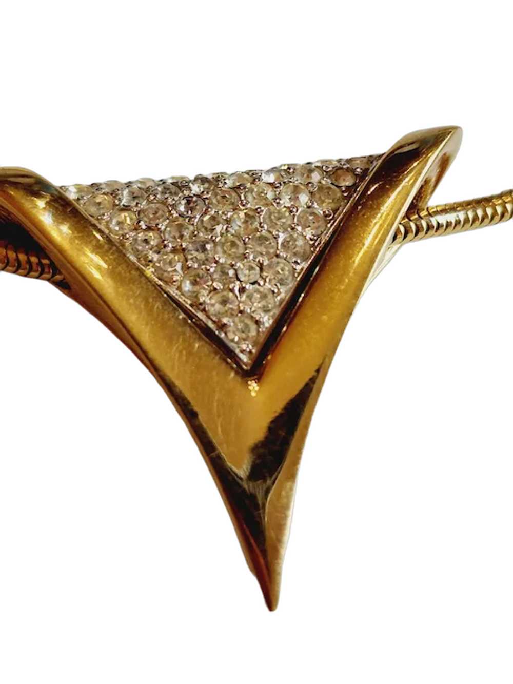 Vintage Signed Panetta Pave Slide Necklace (A719-… - image 3