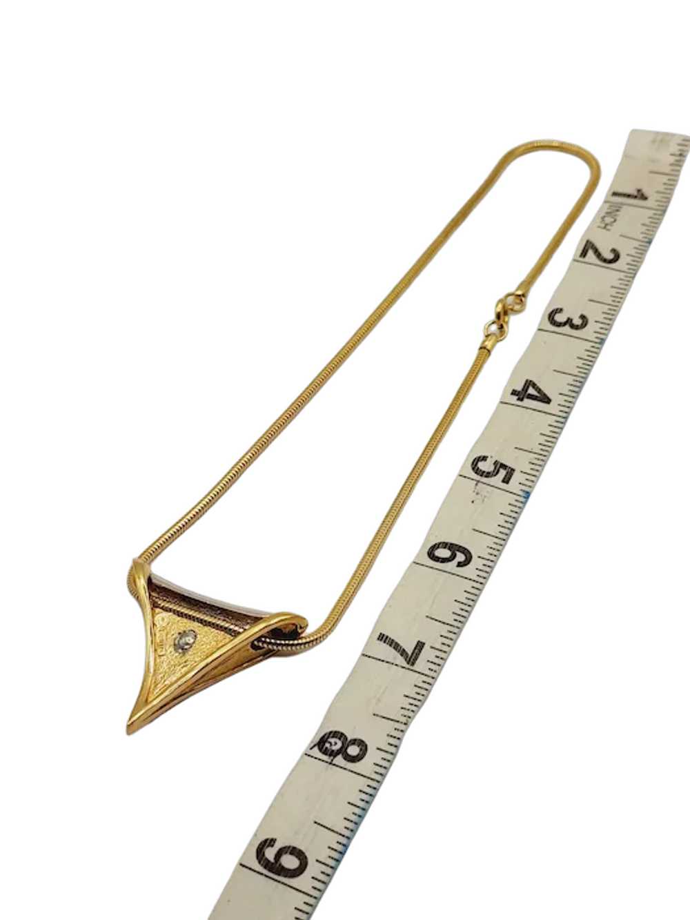 Vintage Signed Panetta Pave Slide Necklace (A719-… - image 4