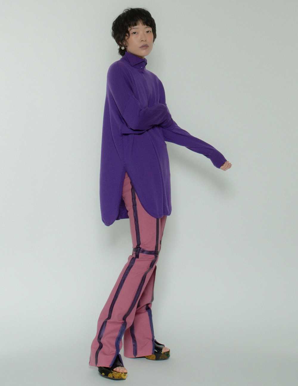 Gianni Versace vintage purple wool sweater - image 3