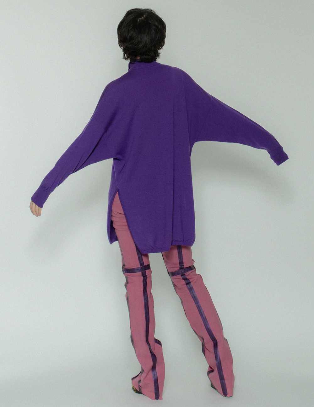 Gianni Versace vintage purple wool sweater - image 4