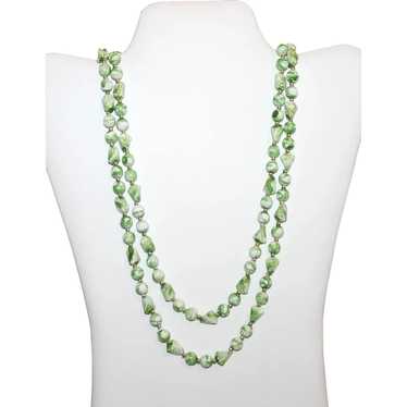Necklace long marbled plastic - Gem