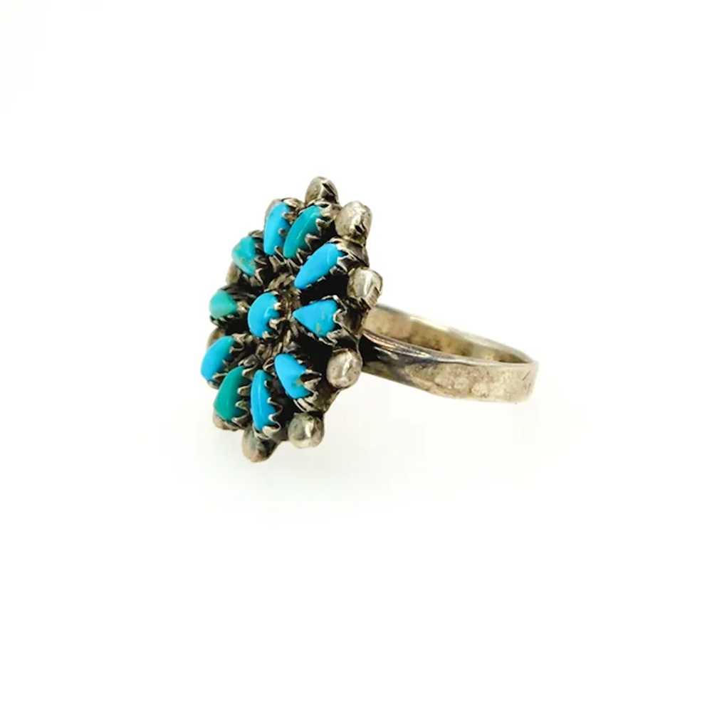 Vintage 1980s Turquoise and Sterling Silver Petit… - image 4