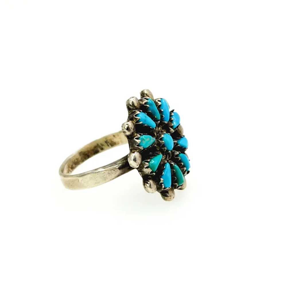 Vintage 1980s Turquoise and Sterling Silver Petit… - image 5
