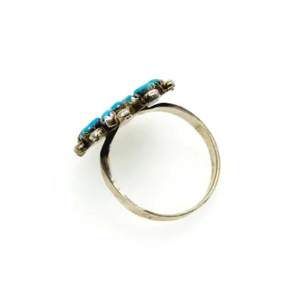 Vintage 1980s Turquoise and Sterling Silver Petit… - image 8