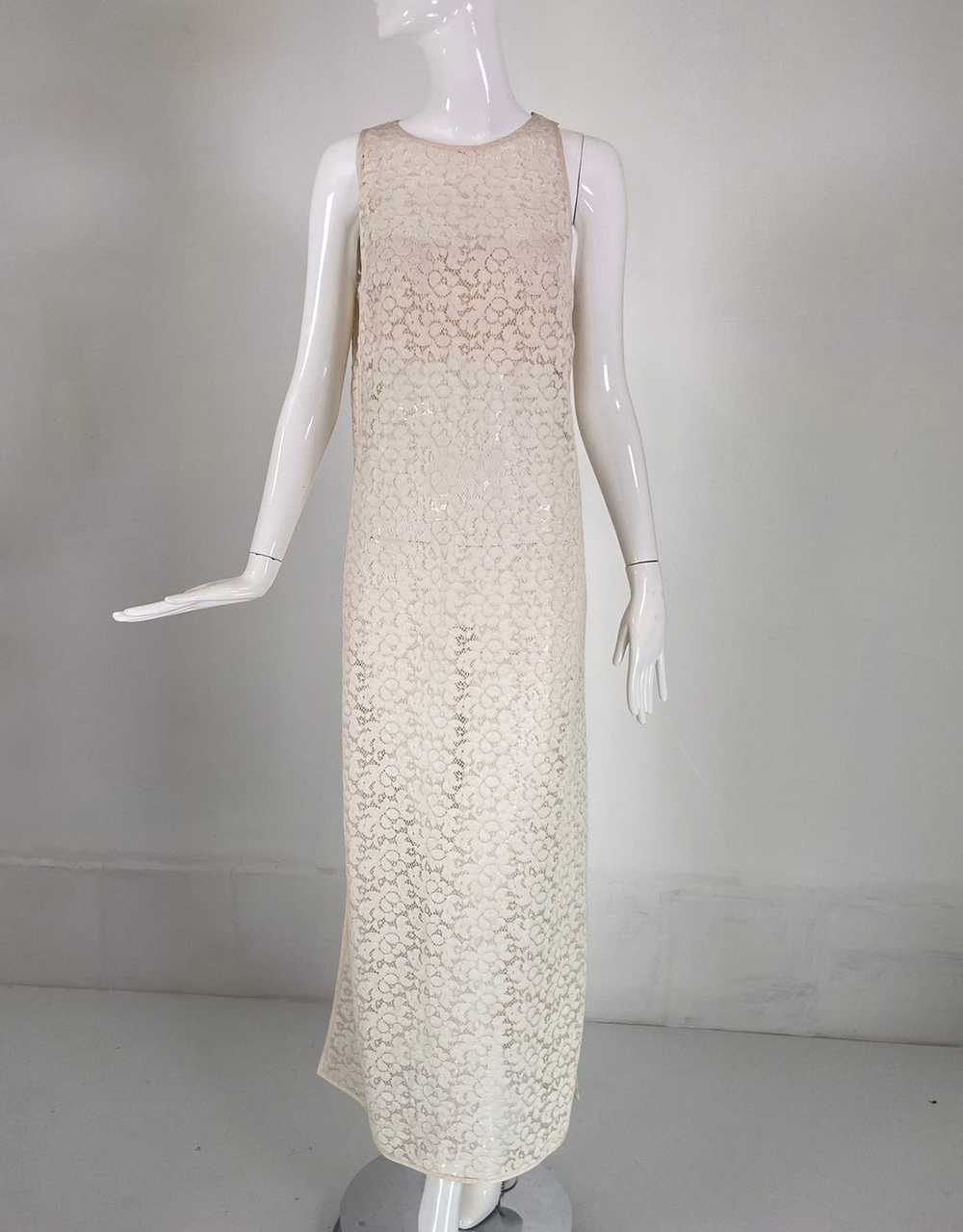 Jiki Monte Carlo Creations Off White Lace Maxi Sh… - image 1