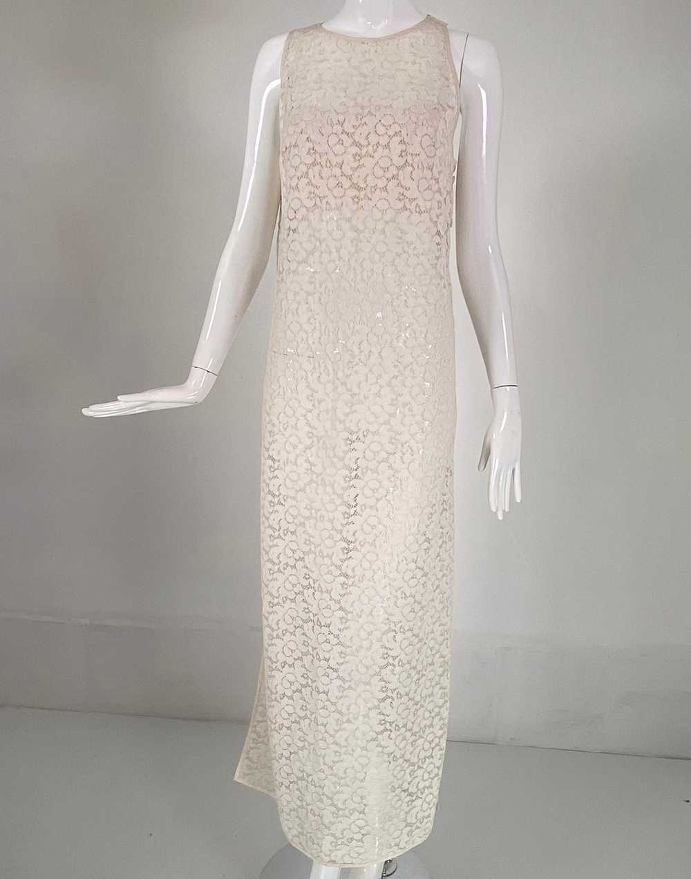 Jiki Monte Carlo Creations Off White Lace Maxi Sh… - image 7