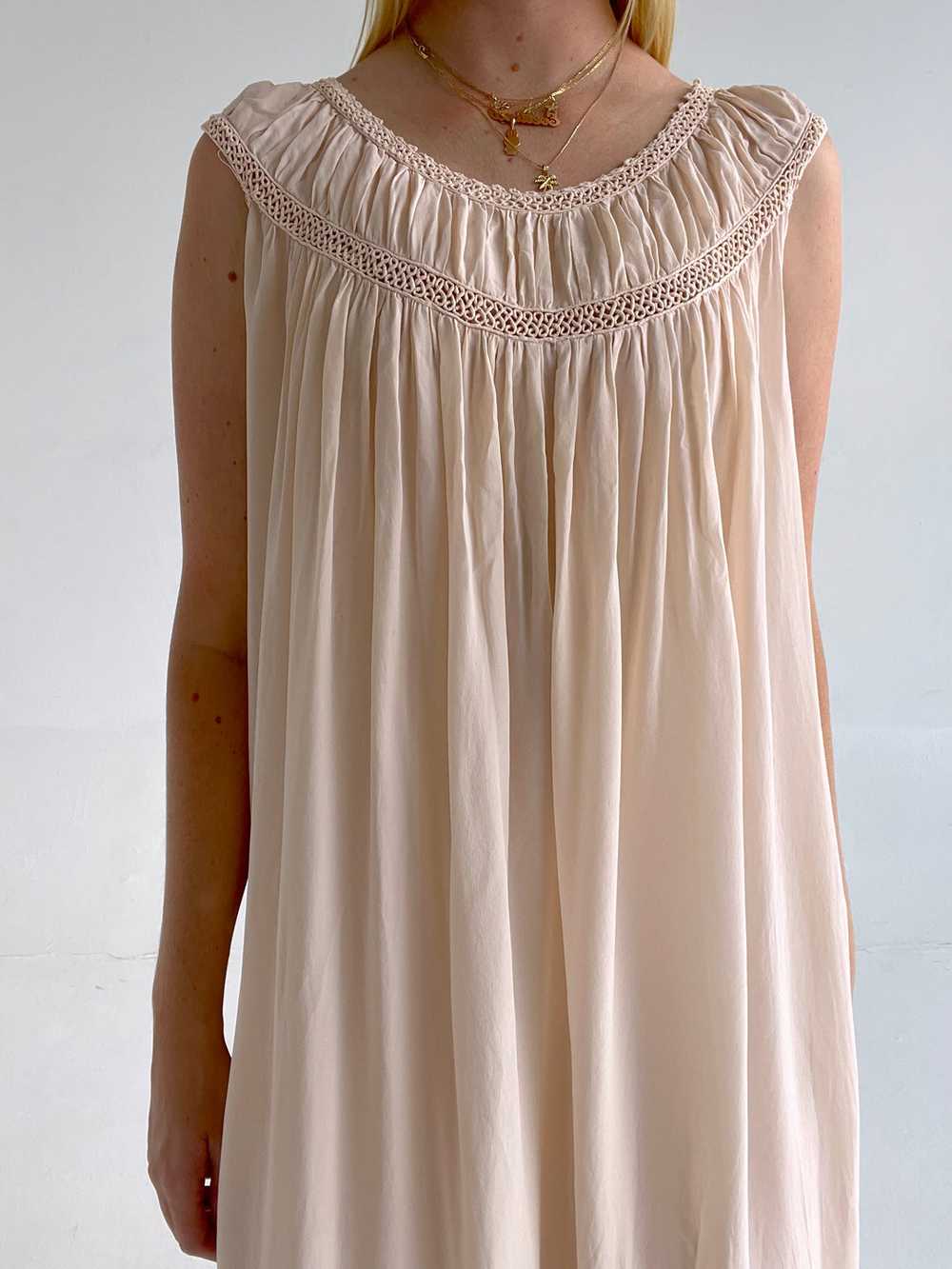 1930's Pale Peach Silk Dress - image 1