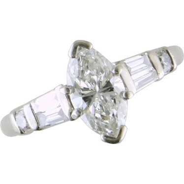 Platinum Marquise Diamond Ring